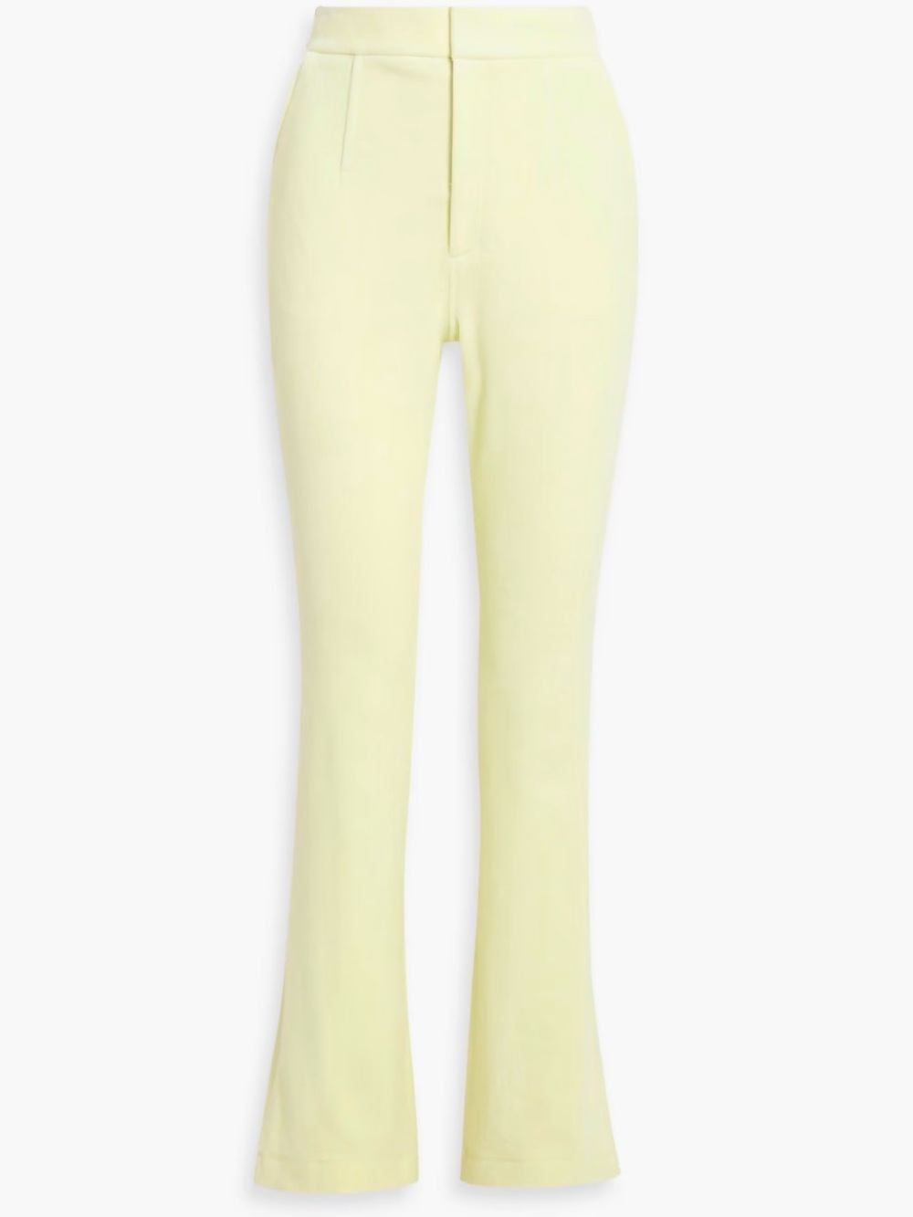 Alexander Wang Velvet Bootcut Pants XS Pastel Yellow Chenille Flare NWT